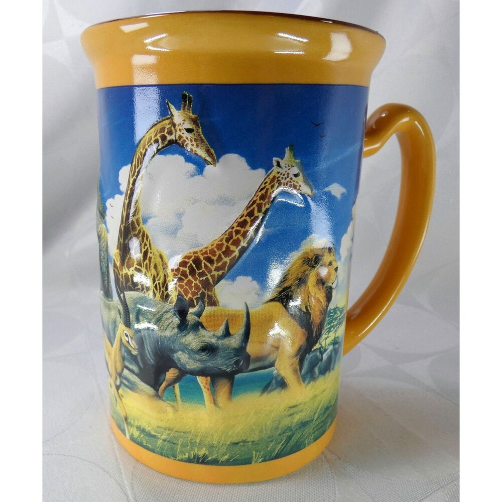 RARE Bronx Zoo New York City 3 Dimensional Mug Retired Excellent  Animal Lovers